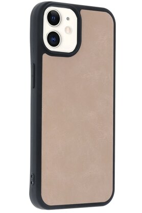 CepteToptan iPhone 11 Kılıf Aras Deri Kapak - Pudra - DROPX7679-1017