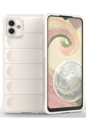 CepteToptan Samsung Galaxy A04 Kılıf Optimum Silikon - Krem - DROPX2530-2923