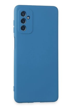 CepteToptan Samsung Galaxy M52 5G Kılıf Nano içi Kadife Silikon - Mavi - DROPX9843-4711