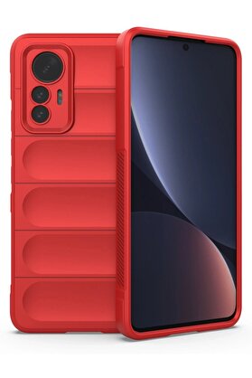 CepteToptan Xiaomi Mi 12 Lite Kılıf Optimum Silikon - Kırmızı - DROPX3344-3097