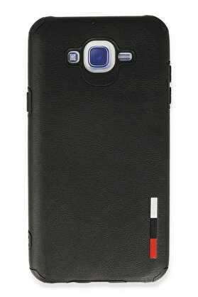 CepteToptan Samsung Galaxy J7 Kılıf Loop Deri Silikon - Siyah - DROPX7901-7749