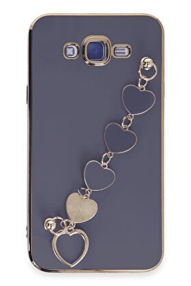 CepteToptan Samsung Galaxy J7 Kılıf Esila Silikon - Gri - DROPX5983-6483