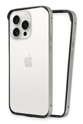 CepteToptan iPhone 15 Pro Land Bumper Koruma Kapak - Titan Gri - DROPX6220-5801