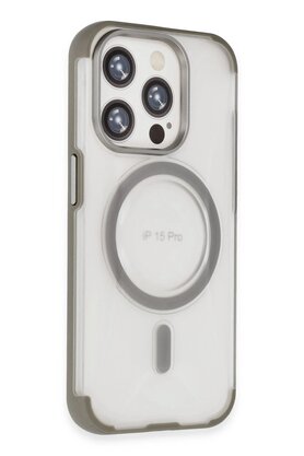 CepteToptan iPhone 15 Pro Hilton Magsafe Kapak - Titan Gri - DROPX5307-4592
