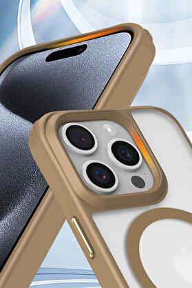 CepteToptan iPhone 14 Pro Max Kılıf Enka Magsafe Silikon Kılıf - Şeffaf - DROPX9412-8578