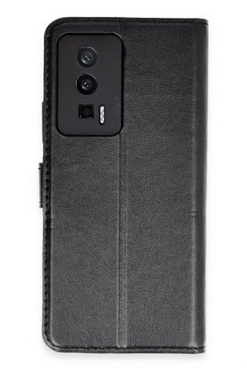 CepteToptan Xiaomi Poco F5 Pro Kılıf Trend S Plus Kapaklı Kılıf - Siyah - DROPX6867-6312