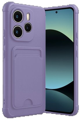 CepteToptan Xiaomi Redmi Note 14 4G Kelvin Kartvizitli Silikon - Lila - DROPX6914-3688