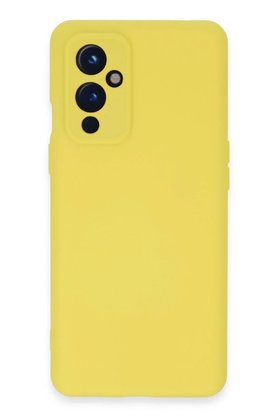 CepteToptan One Plus 9 Kılıf Nano içi Kadife Silikon - Sarı - DROPX8585-7491