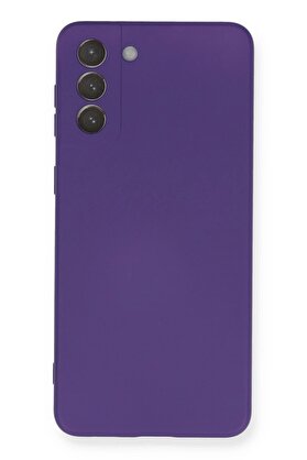 CepteToptan Samsung Galaxy S21 Plus Kılıf Nano içi Kadife Silikon - Mor - DROPX5796-6443