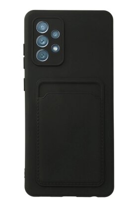 CepteToptan Samsung Galaxy A33 5G Kılıf Kelvin Kartvizitli Silikon - Siyah - DROPX4443-3343