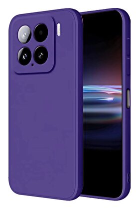 CepteToptan Xiaomi Mi 15 Kılıf Nano içi Kadife Silikon - Mor - DROPX3791-6567
