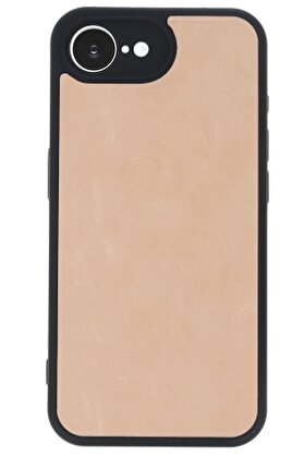 CepteToptan iPhone 16E Kılıf Aras Deri Kapak - Pudra - DROPX5945-2877
