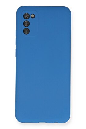 CepteToptan Samsung Galaxy A03S Kılıf Nano içi Kadife Silikon - Mavi - DROPX7508-7717