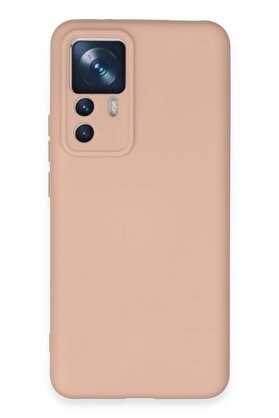 CepteToptan Xiaomi Mi 12T Pro Kılıf Nano içi Kadife Silikon - Pudra - DROPX2994-7839