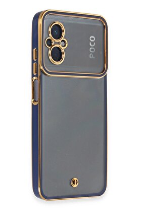 CepteToptan Xiaomi Poco M5 Kılıf Liva Lens Silikon - Mavi - DROPX4863-9709