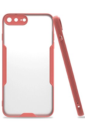 CepteToptan iPhone 7 Plus Kılıf Platin Silikon - Pembe - DROPX6840-6169