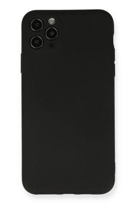 CepteToptan iPhone 11 Pro Max Kılıf Nano içi Kadife Silikon - Siyah - DROPX4332-8420
