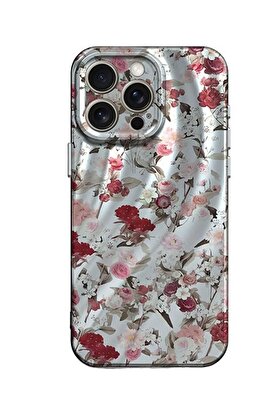 CepteToptan iPhone 14 Pro Max Kılıf Crew Desenli Kapak - Çiçek - DROPX2742-9929