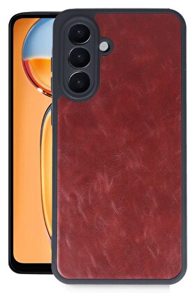CepteToptan Samsung Galaxy A36 Kılıf Aras Deri Kapak - Bordo - DROPX5742-5028