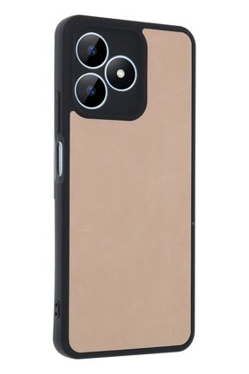 CepteToptan Realme Note 50 4G Kılıf Aras Deri Kapak - Pudra - DROPX3710-7180