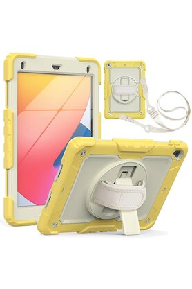 CepteToptan iPad 5 Air 9.7 Kılıf Strap New Tablet Kapak - Sarı - DROPX6951-8369