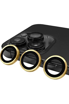 CepteToptan iPhone 14 Pro Max Raze Metal Kamera Lens - Gold - DROPX6796-6934