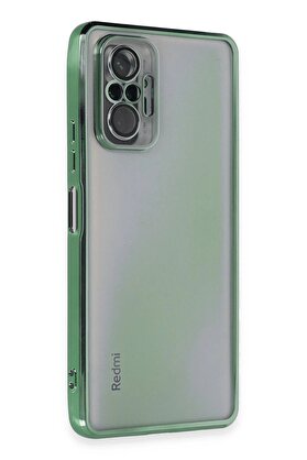 CepteToptan Xiaomi Redmi Note 10 Pro Kılıf Lensli Silikon - Yeşil - DROPX5261-1576