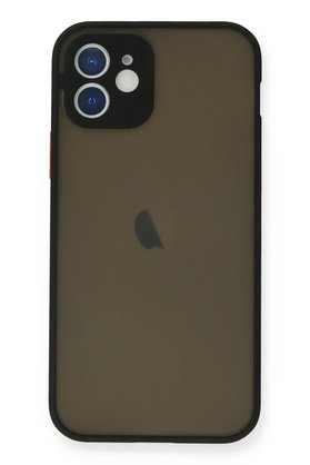 CepteToptan iPhone 12 Mini Kılıf Montreal Silikon Kapak - Siyah - DROPX6379-8004