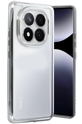 CepteToptan Xiaomi Redmi Note 14 Pro Plus Kılıf Lensli Silikon - Gümüş - DROPX9868-3198
