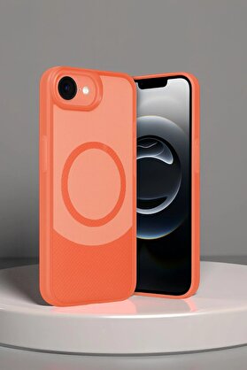 CepteToptan iPhone 16E Kılıf Maya Karbon Kapak - Kırmızı - DROPX7625-7990