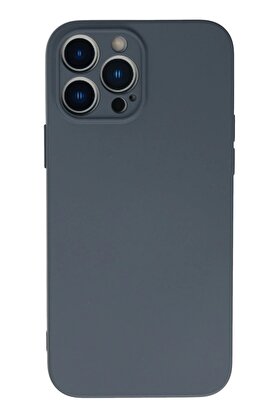 CepteToptan iPhone 13 Pro Max Kılıf Nano içi Kadife Silikon - Gri - BRH027514-1621