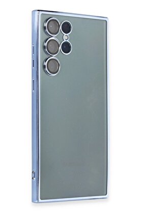 CepteToptan Samsung Galaxy S22 Ultra Kılıf Lensli Silikon - Açık Mavi - DROPX1932-3158