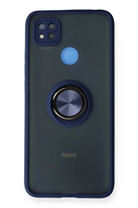 CepteToptan Xiaomi Redmi 9C Kılıf Montreal Yüzüklü Silikon Kapak - Lacivert - DROPX7162-1527