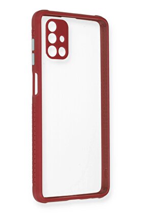 CepteToptan Samsung Galaxy M51 Kılıf Miami Şeffaf Silikon - Fuşya - DROPX3365-9927