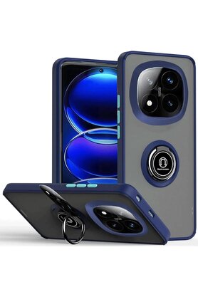CepteToptan Xiaomi Redmi Note 14 Pro 5G Kılıf Montreal Yüzüklü Silikon Kapak - Lacivert - DROPX5428-9516
