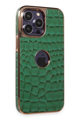 CepteToptan iPhone 14 Pro Kılıf Snake Kapak - Koyu Yeşil - DROPX4515-7384