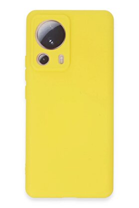 CepteToptan Xiaomi Mi 13 Lite Kılıf Nano içi Kadife Silikon - Sarı - DROPX1071-8478