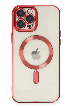 CepteToptan iPhone 12 Pro Max Kılıf Kross Magneticsafe Kapak - Kırmızı - DROPX1203-7908