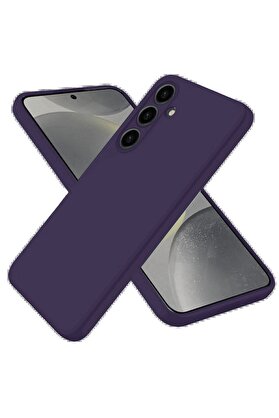 CepteToptan Samsung Galaxy S25 Kılıf Nano içi Kadife Silikon - Mor - DROPX8324-7329