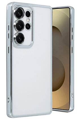 CepteToptan Samsung Galaxy S25 Ultra Kılıf Lensli Silikon - Gümüş - DROPX1351-4360