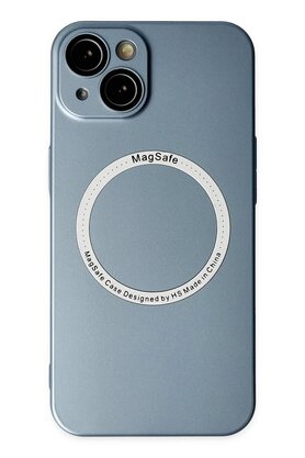 CepteToptan iPhone 14 Plus Kılıf Jack Magneticsafe Lens Silikon - Sierra Blue - DROPX3340-5741
