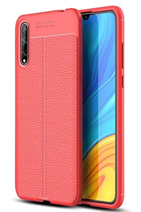 CepteToptan Huawei P Smart S Kılıf Auto Focus Kapak - Kırmızı - DROPX8534-4320