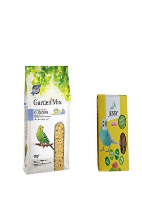 Gardenmi̇x Soyulmuş Muhabbet Kuşu Yemi̇ 400 Gr + Jessy Muhabbet Kuş İçi̇n Ballı Kraker X1 Paket