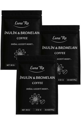 Lunara İnülin Ve Bromelain Coffee 3 Adet- 30 Şase Detox Kahve