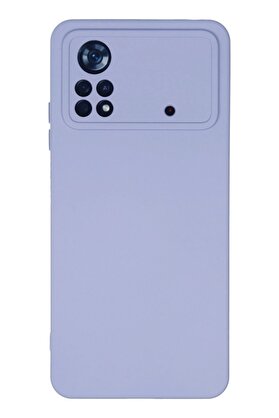 CepteToptan Xiaomi Poco X4 Pro 5G Kılıf Nano içi Kadife Silikon - Lila - DROPX2734-2418