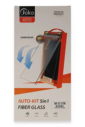 CepteToptan Samsung Galaxy S23 Ultra 5in1 Fiber Hayalet Cam Ekran Koruyucu - DROPX4826-5792