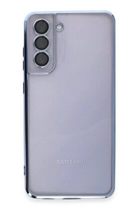 CepteToptan Samsung Galaxy S21 FE Kılıf Lensli Silikon - Açık Mavi - DROPX7742-9420
