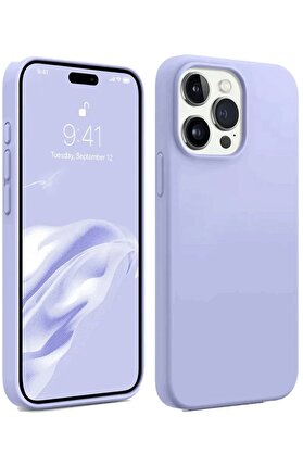CepteToptan iPhone 15 Pro Max Kılıf First Silikon - Lila - DROPX6415-2475