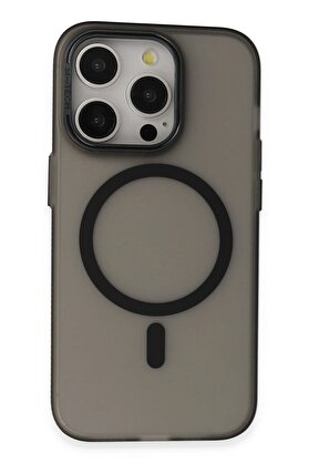 CepteToptan iPhone 14 Pro Max Frost Standlı Magsafe Kapak - Siyah - DROPX4638-7379