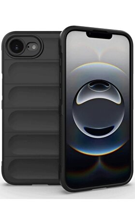 CepteToptan iPhone 16E Kılıf Optimum Silikon - Siyah - DROPX9939-7453